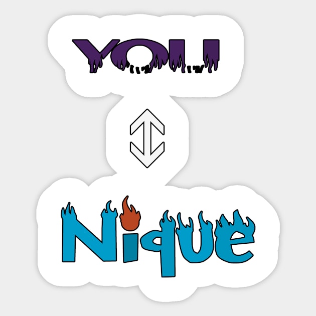 You-Nique Sticker by DesigningJudy